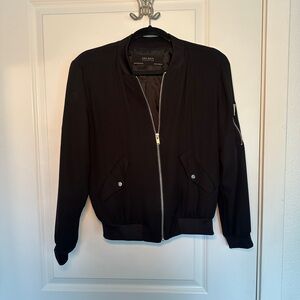 Black Zara Bomber Jacket